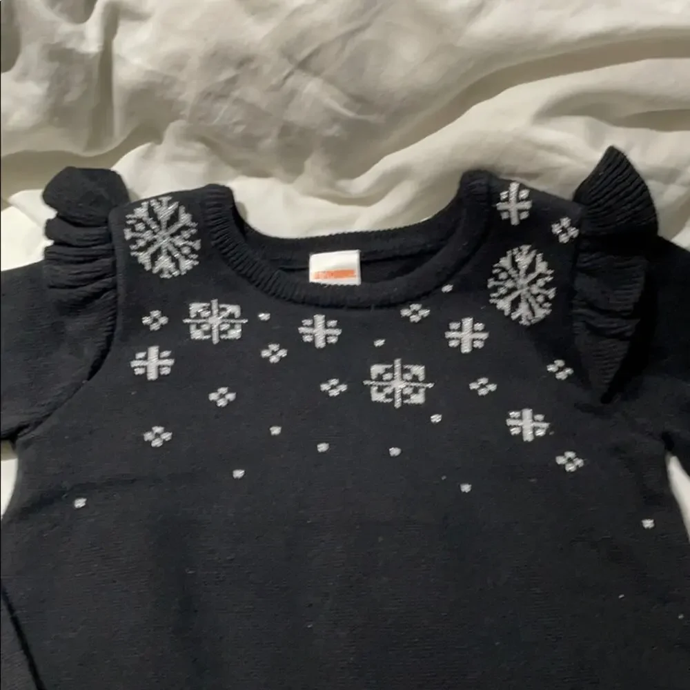 Gymboree 4t black snowflake sweater dress NWT